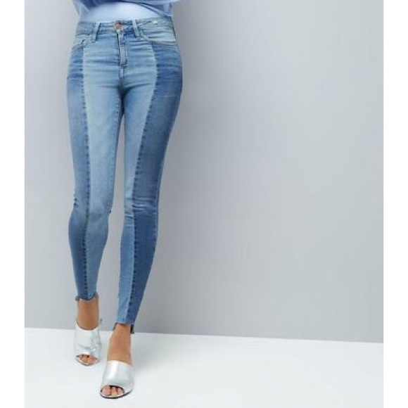 two tone blue jeans